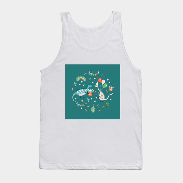 Cute print with dinos Tank Top by DanielK